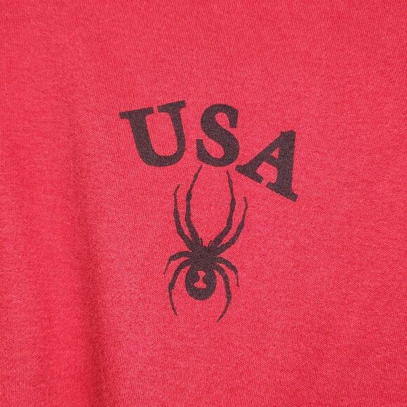 Spyder Red 3/4 Zip Long Sleeve Shirt Women 14 Ski Winter Cotton - Picture 3 of 11